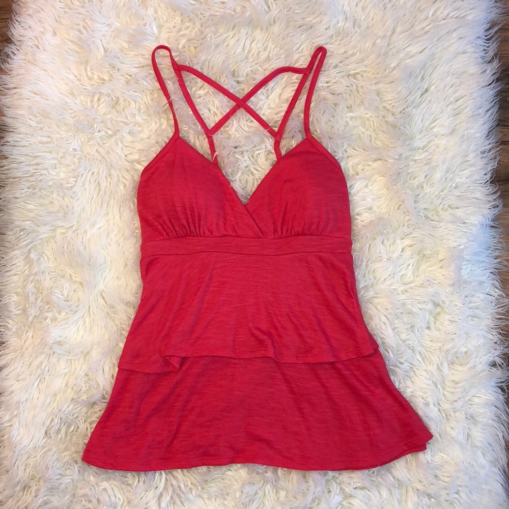 Hot pink tank- Built in bra!